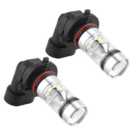 2 kpl 9005/H10 100W 6000K Valkoiset LED-ajovalot Sarja Sumuvalo Autoajolamppu