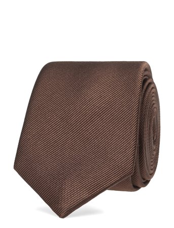 Amanda Christensen Slim Tie - Brown - ONE SIZE