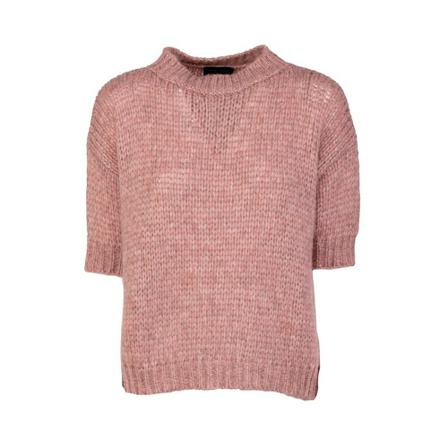 Roberto Collina, Round-neck Knitwear Roze, Dames, Maat:M