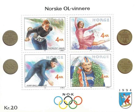 Norge - AFA 1050-53 - Miniark - Postfrisk
