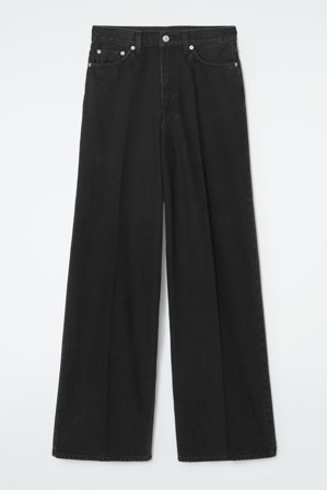 COS Women's Tide Wide Leg Jeans in Black