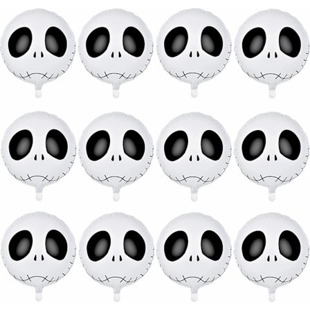 Halloween kranieballoner 12 stk. Halloween festdekorationer nat