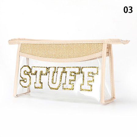 Genomskinlig PVC-necessär Patch Brevväska Vattentät PVC-väska