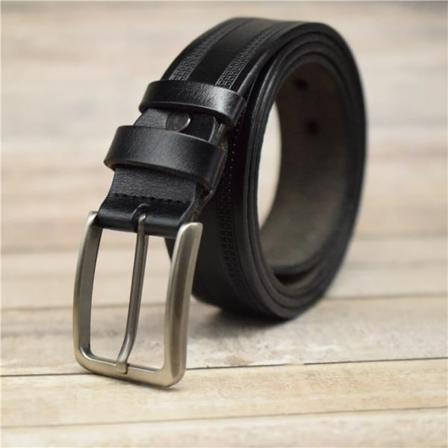 Dam/män Bälte Ko Läder Designerbälten Legering Spänne Midjebälte Grön Brun Kaffe Blå Svart 3,4 cm Bredd Bälten Cummerbunds Black 105CM