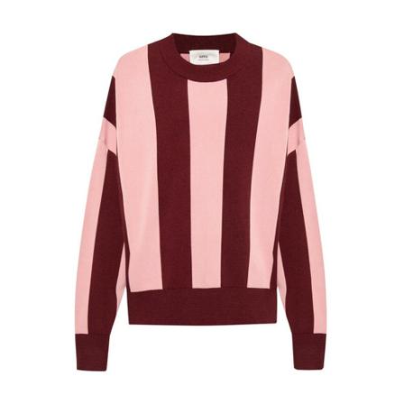 Ami Paris Striped Trui , Rood , Heren , Maat: L