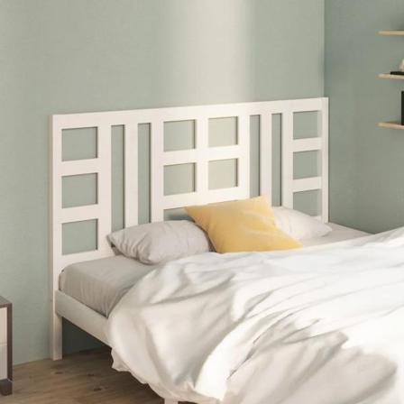 Vidaxl Sänggavel Vit 146x4x100 Cm Massiv Furu Vit