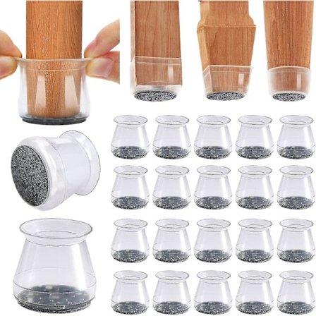 20-pack små stolsbensgolvskydd i silikon för att skydda golv