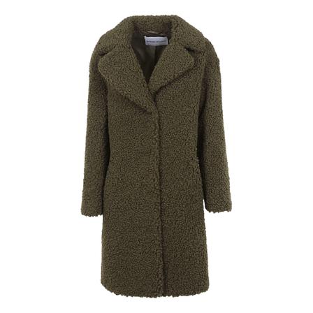 Stand Studio, Single-Breasted Coats Groen, Dames, Maat:S