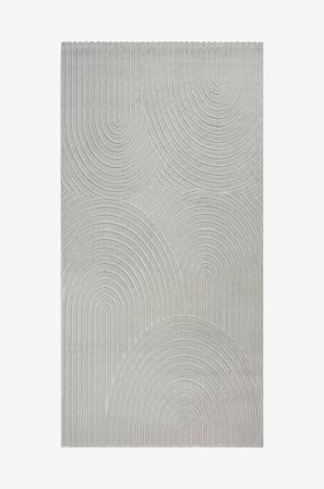 KM Home - Tasakudottu matto Orlando - Harmaa - Sileät matot - 80X150 - - Homeroom