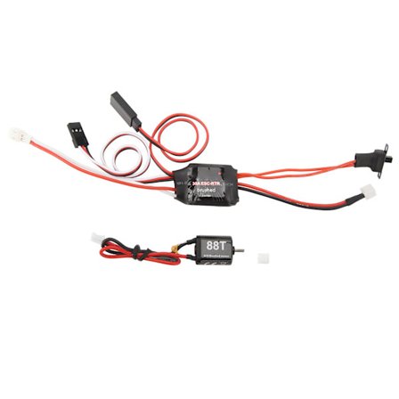 RC Harjallinen Sähkömoottori Hiljainen 88T Kevyt Luotettava Harjallinen Moottori ESC Sopii Axial Scx24 RC-autoon