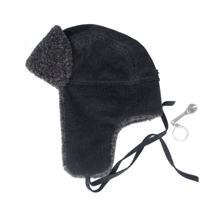 Stetson - Svart trapper Beanie - Bomber Cap Denim Garage Theme Black Denim-55/S @ Hatstore