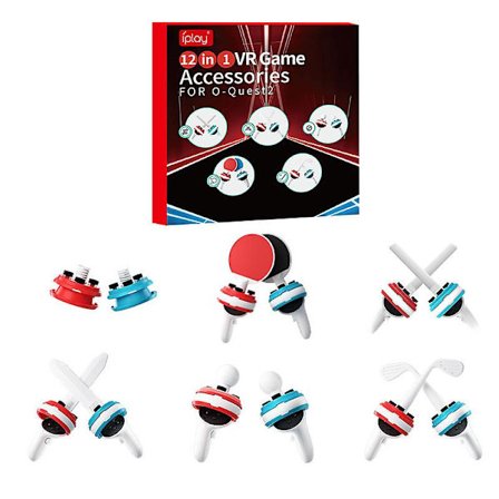 12-i-1 Vr-spiltilbehør kompatibelt med Meta/oculus Quest 2 Touch-controllergreb Håndtag tilbehørssæt