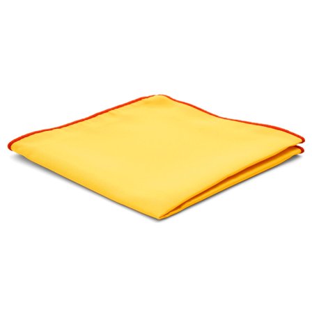 Poszetka w kolorze kanarkowym Basic dla mężczyzn - Jednokolorowe poszetki