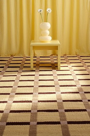 Jotex - Vendbart Uldgulvtæppe Bomuld/Uld/Bomuld/Uld Gul Ternet MARE Køb Uldtæpper hos Jotex