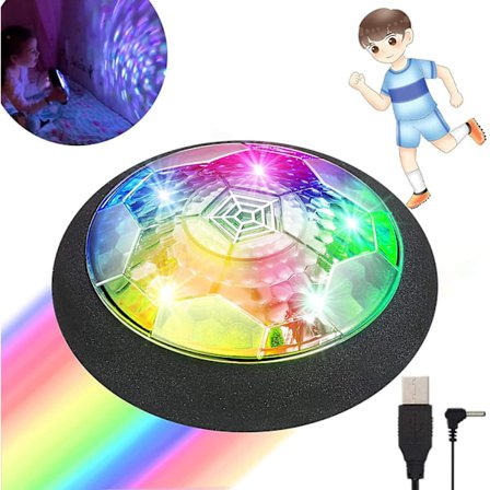 Hover Fodbold til Børn Genopladelig med Natlys, 2-i-1 Legetøj til Drenge og Piger 3-12 år (Opgraderet 2020)