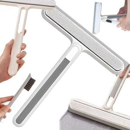 Fönsterrengöringsskrapa med handtag fönsterborste med spårborste