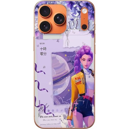 Kompatibelt Mobilskal till Apple Apple iPhone 17 Pro Max Kpop Demon Hunters Rumi Lila Planet Kosmisk Idol Stil Fantasy