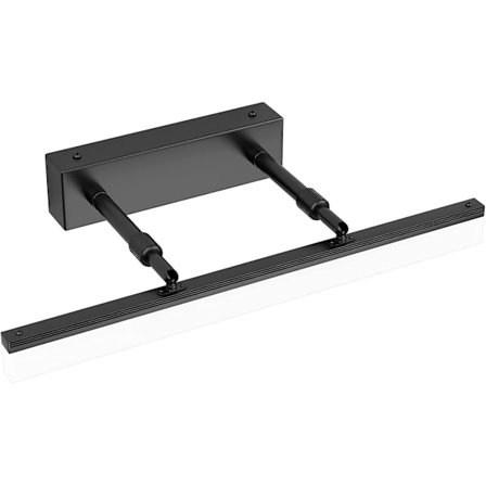 LED-spegellampa 40 cm, badrumsvägglampa 585 lm 9 W 6000 K, IP44 LED, justerbar (svart 40 cm) [energiklass F]