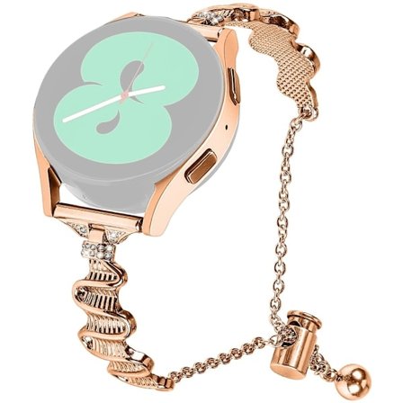 Samsung Galaxy Watch FE 40 mm armband med vågig textur, legerad metall, klockarmband - Roséguld