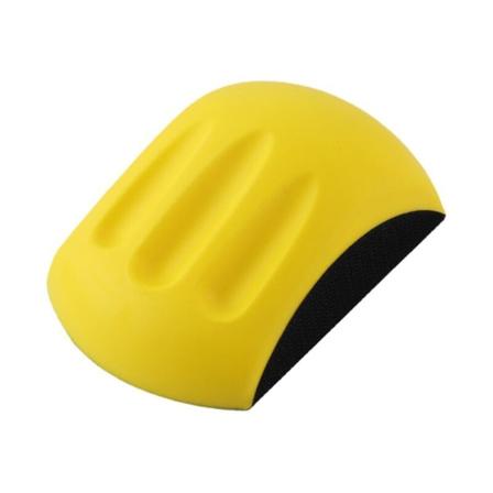 12,7 cm manuel slibeblok, krogpapir, håndpoleringspude, slibeværktøj (2 stk., gul)