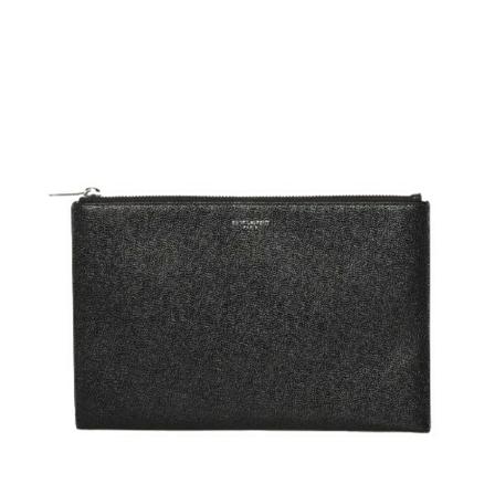 Yves Saint Laurent Vintage, Pre-owned Leather clutches Zwart, Dames, Maat:ONE Size