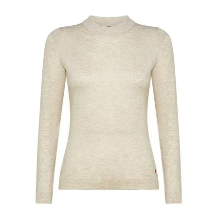 Peuterey, Fine knitted woollen jumper Beige, Dames, Maat:S,Polyamide