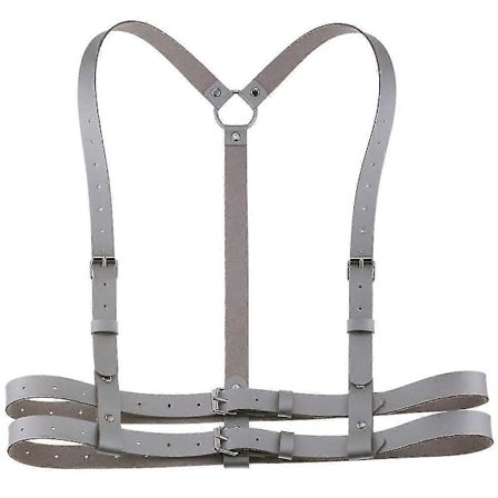 Punk lær kroppskjede, lærbelte kropp brystkjede for kvinner