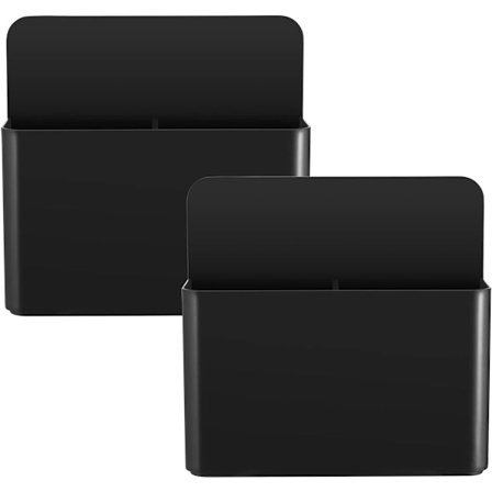 Magnetisk Pennholder 2 Stykker Svart for Kjøleskap Whiteboard Kontor Kompatibel med Braun Philips