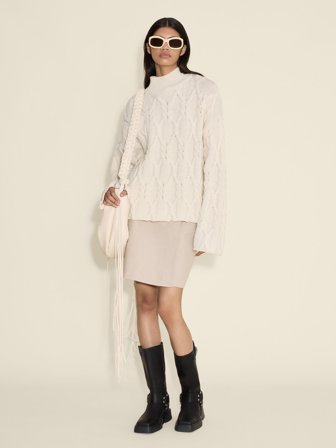 Holzweiler - Chunky Cable Turtleneck - Ecru - Womens - Large