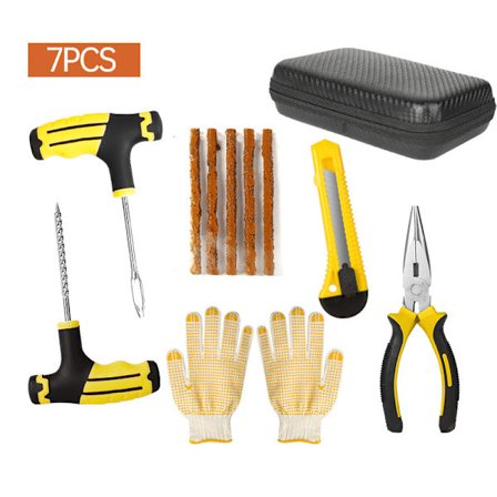 Bilsett for dekkreparasjon, rask dekkreparasjon, motorsykkelvakuumdekk, universell reparasjon, nødsituasjon