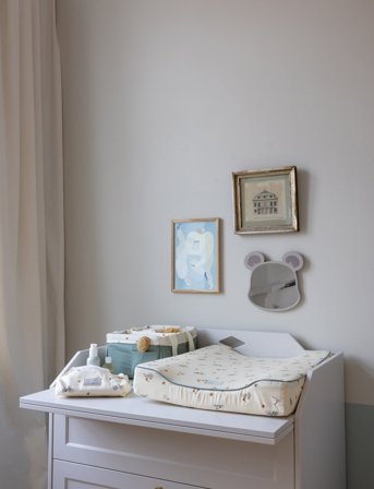 Cam Cam Copenhagen Changing Cushion - Ocs - Blueberries - Cream - ONE SIZE