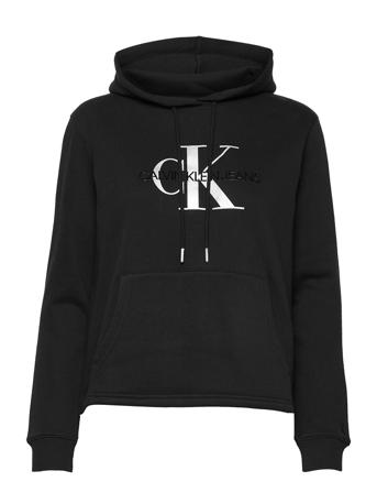Glossy Monogram Hoodie Black Calvin Klein Jeans