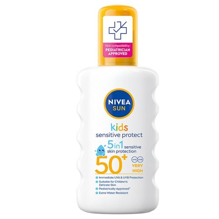 NIVEA Kids / Børn Sensitive Protect & Play Spray SPF 50+ 200 ml, Skincare, Solcreme, Solcreme Til Ansigtet