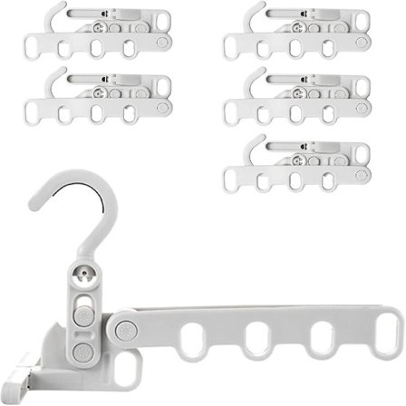 Rejsebøjle Indendørs Tørrestativ Sammenklappeligt Tørrestativ med 5 Huller til Udendørs Campingrejse Hotel Lejlighed Studielejlighed 6-pak