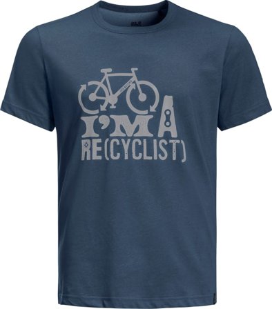 Jack Wolfskin Men's Ocean Trail Tee Men short-sleeved sweaters Blue XXL