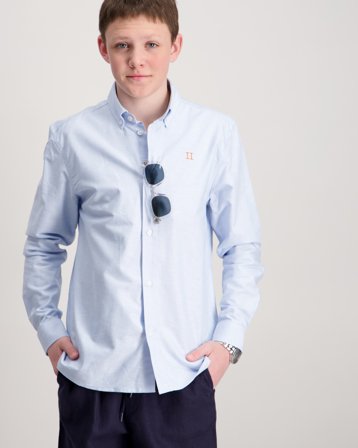 Les Deux Konrad Contrast Oxford Shirt Kids Sininen Kauluspaidat Pojat - Kids Brand Store
