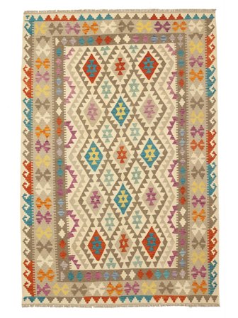 Oriental Kilim Afghan Old Style Rug 197X295 Wool, Afghanistan