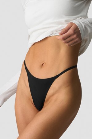 ICANIWILL - Invisible Tanga Thong Black - Undertøy - Dame - ICIW