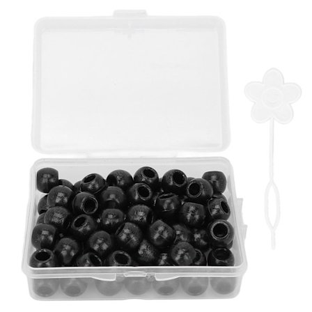 70 stk. skægbeads udsøgt DIY hår tube dreadlocks beads hår fletninger dekoration smykker tilbehør sort