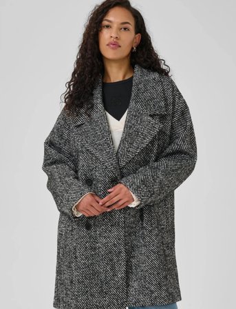 My Essential Wardrobe Maggiemw Knee Coat - Black - 34