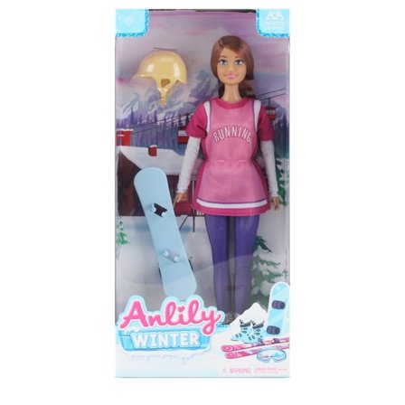 Anlily Docka med Snowboard