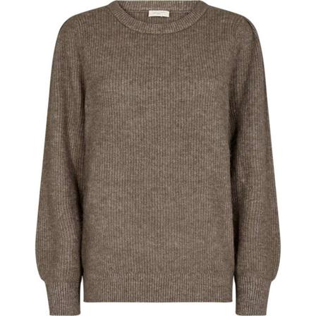 Freequent, Round-neck Knitwear Bruin, Dames, Maat:L