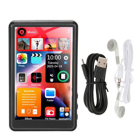 X20 4.0 Tommer MP3 Musikafspiller Fuld Touchskærm Bluetooth 5.0 HiFi Lyd 16GB 256GB FM Radio E-bog Sort