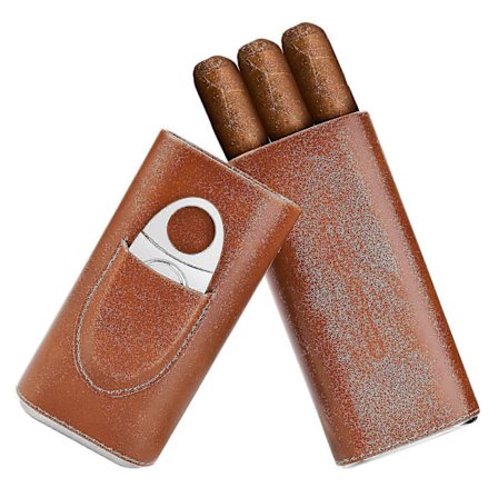Cigarrfodral Cederträfodrat - Resefodral för Cigarrer Cigarrskärare Humidor