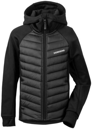 Didriksons Tovik Hybrid Girl's Hoodie 4 Children middle-layer synthetic jackets Black 140