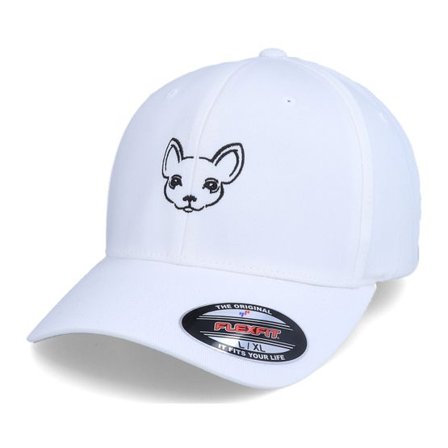 Iconic - Vit flexfit Keps - Chihuahua White Flexfit @ Hatstore