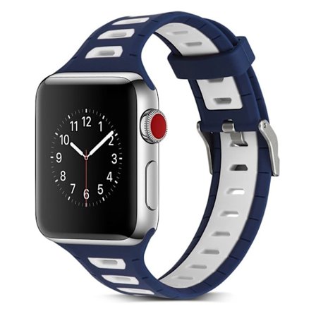 Apple Watch 42mm Två färgat klockband - Svart röd