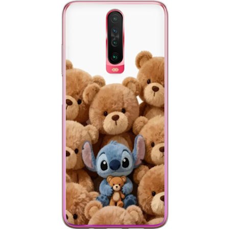 Kompatibel Mobilcover til Xiaomi Xiaomi Redmi K30 Sød og sikker illustration med Stitch omgivet af bamser, der skaber en varm og legende følelse for