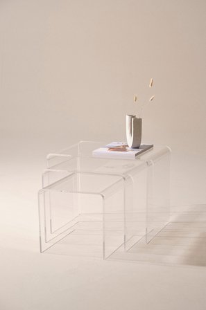 Jotex - Sidebord 3-pk Plexi - CATALINA - Kjøp Sidebord & småbord hos Jotex