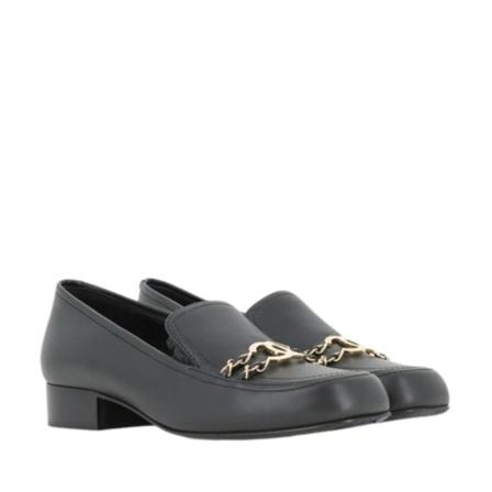 Chanel Vintage, Pre-Owned Moccasins in Smooth Leather Zwart, Dames, Maat:37 EU,leer